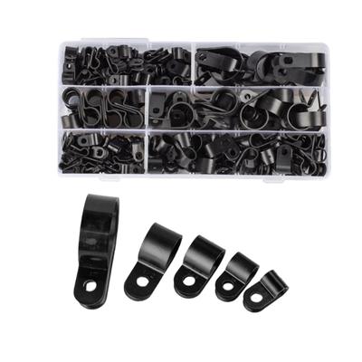 200Pcs 6 Size Cable Clips Nylon Cable Clamp Wire Mounting Clips Thickening Cable Management Clip Easy To Install