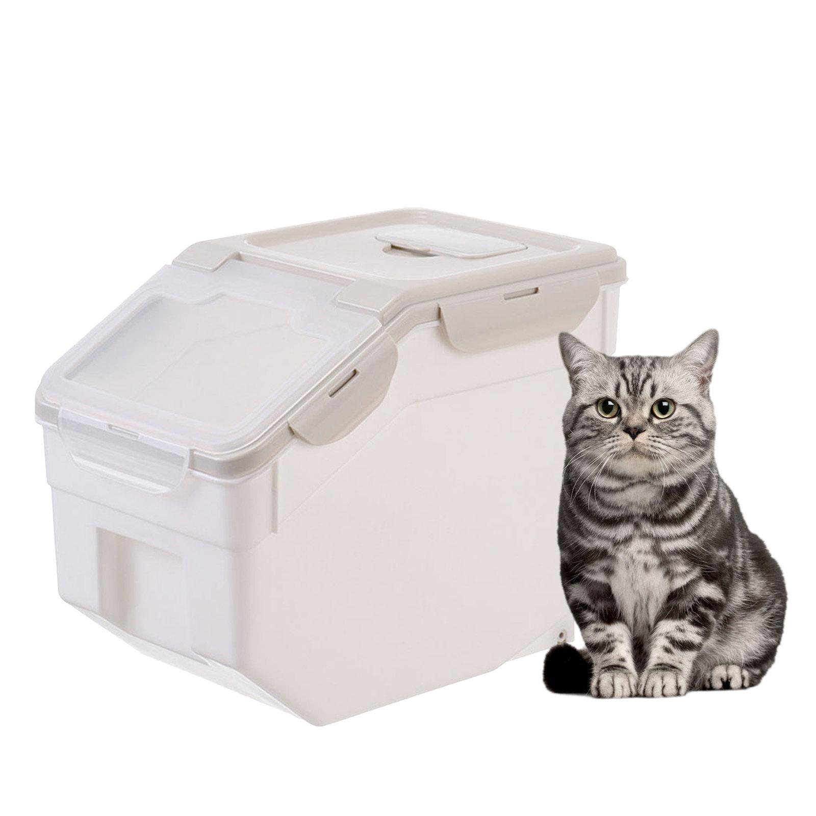 

Pet Food Storage Bin Container Rice Bucket Dry Dispenser Case Dog Food Containers Airtight Seal Moisture Proof Dust Proof Pet бежевый