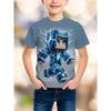 Mój Mówiący Tom Dziecięcy T-shirt z krótkim rękawem drukowany w 3D, Odzież modna dla chłopców, Codzienny wygodny top