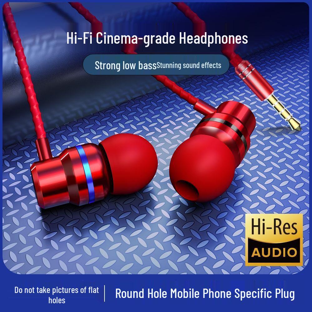 Wired In-Ear Earphones with Heavy Bass and High-Quality Subwoofer for Phones and Computers