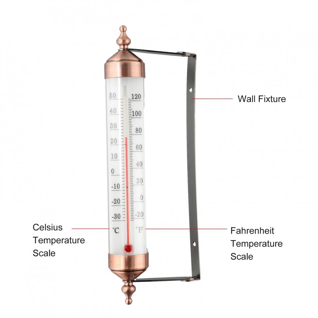 Garden Thermometer Hydrothermograph Measurement Outdoor Outside