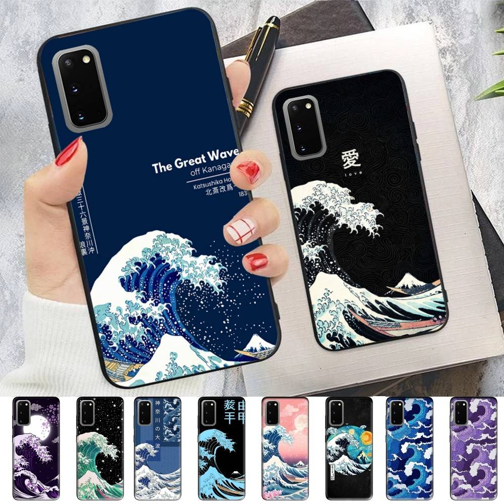 The Great Wave Off Kanagawa Art Phone Case For Samsung S 24 Fe 25 Ultra Plus 20 Lite 21 30 22 23 24 22 Ultra 5G Fundas
