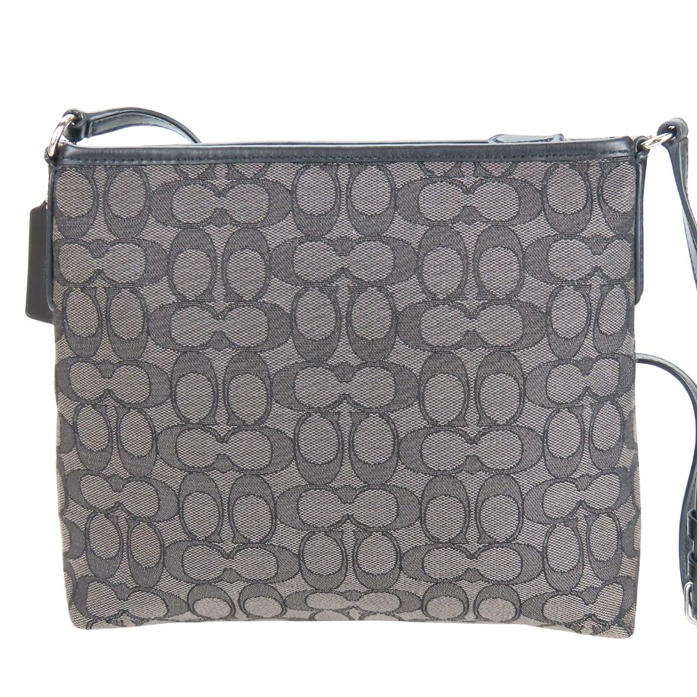 Used COACH Shoulder Bag F29960 Signature canvas/leather gray black casual