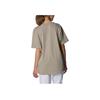 Under Armour Loose Logo Print Crew Neck Pullover Short Sleeve Drop Shoulder T-Shirt Women T-Shirts Khaki 1383047-203
