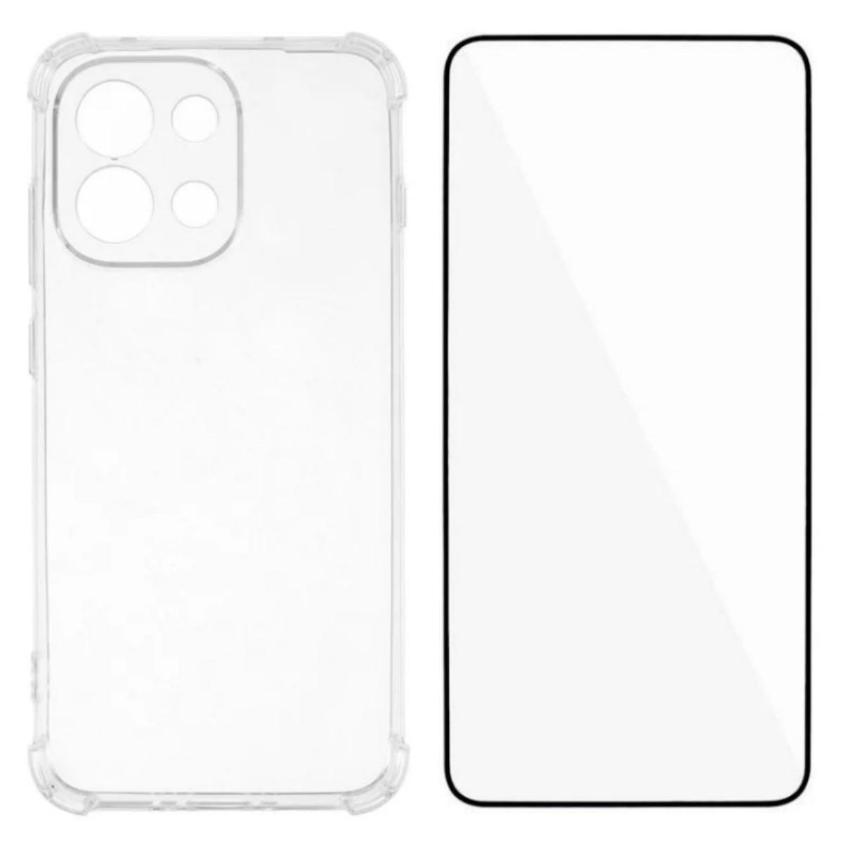 

For OnePlus 13T 5G TPU Case WANLONFENG WL3 Series 1.5mm Phone Cover with Tempered Glass Film Transparent