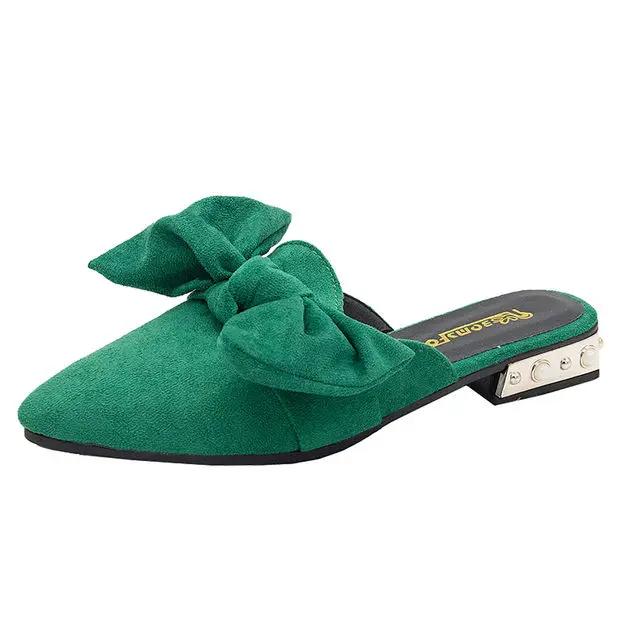 Fashion Low Heel Shoes Pointed Toe Slides Original New Style Casual Shoe 2025 Luxury Slip-resistant Women's Slippers and Ladies Sandals