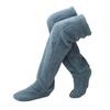 Leg Warmers Long Fuzzy Over Knee Socks Thigh High Stockings Boot Cuffs Open Toe Footless Non Slip