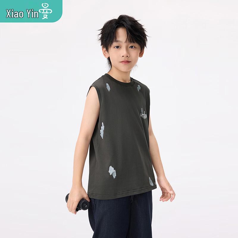Xiaoyinman Boys  Letter Print Sleeveless T-Shirt 120
