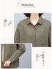 Plus Size Cotton Linen Long Sleeve Shirt for Middle-Aged Women - 2024 Spring & Autumn Fashion Mother's Top