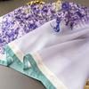 Luxury Purple Print 70Cm Square Scarves Women'S Silk Scarf Bandana Small Neckties Hairbands Foulard Shawl