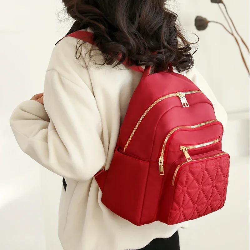 Women's fashion backpack  new luxury design  solid color  versatile basic style  backpack bag woman