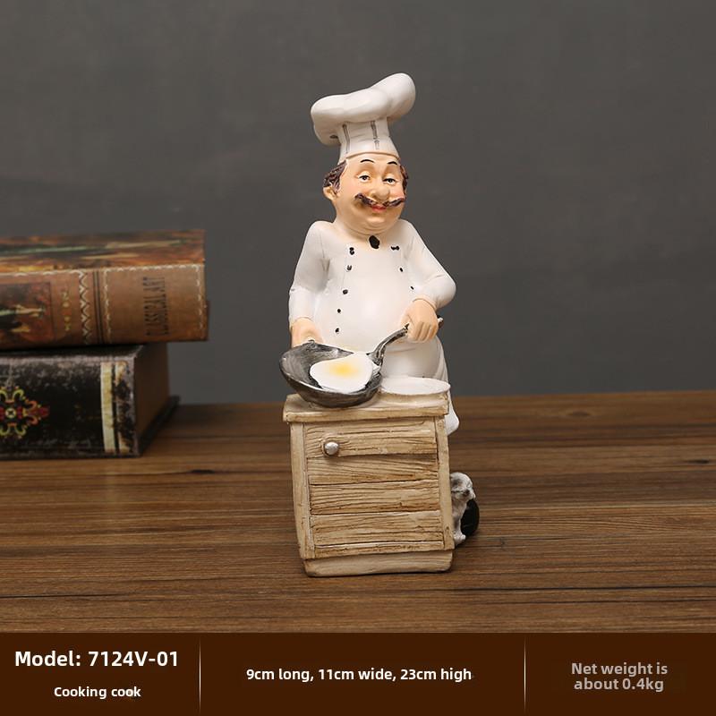 Figurine Chef Resin For Living Room Cake Shop Decoration Gifts Students For