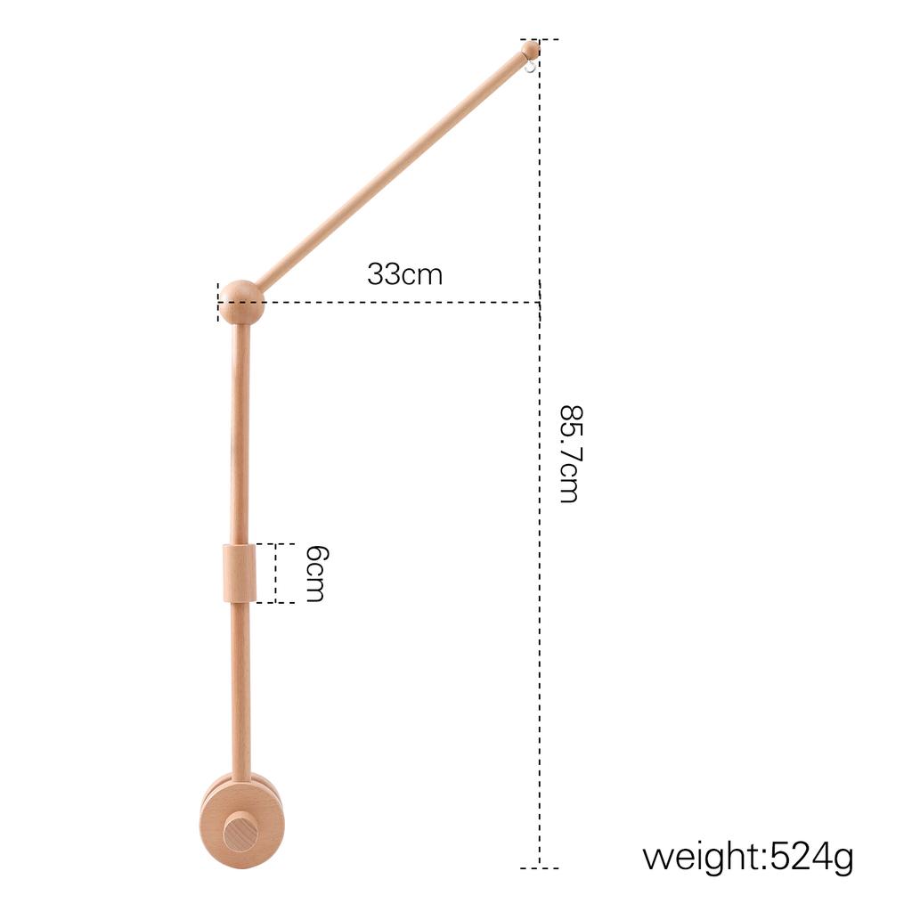 Baby Wooden Bracket Bed Bell 0 6 Months Toy Bracket Accessories Hanging Bracket Soft Mobile On The Bed Baby Room Decoration Crib