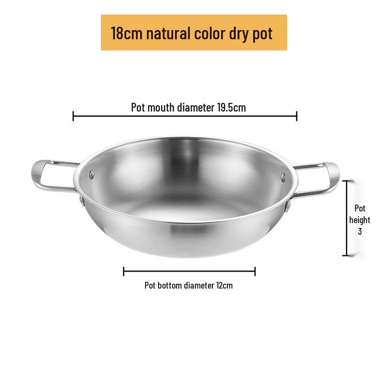 

Золотая толстостенная кастрюля из нержавеющей стали с двумя ручками для лапши и супа