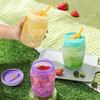 with Straw Sippy Tumbler Plastic Coffee Cup Durable Double Drinking Cup  Home Office