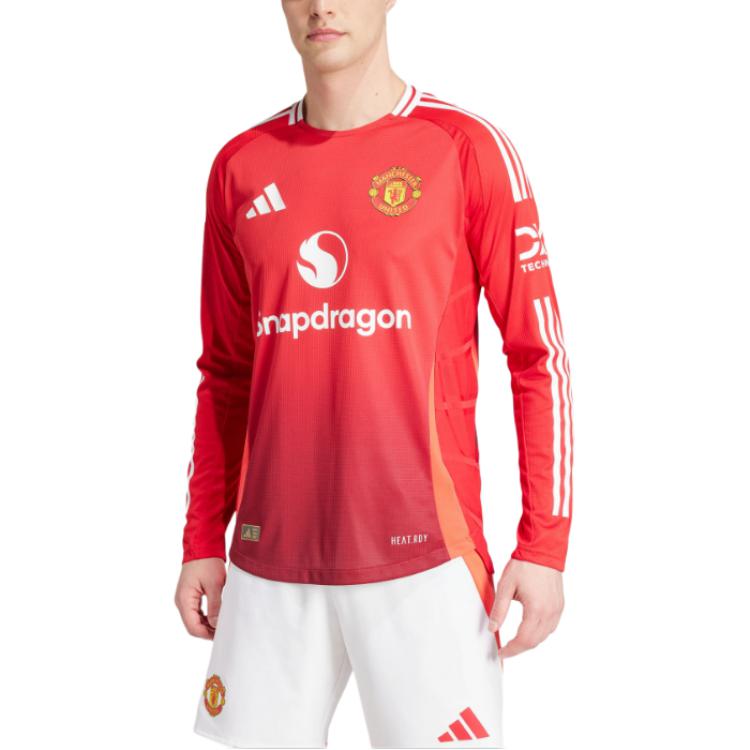 adidas Free Shipping With AdiClub Manchester United 24/25 Long Sleeve Home Authentic Jersey IT1988
