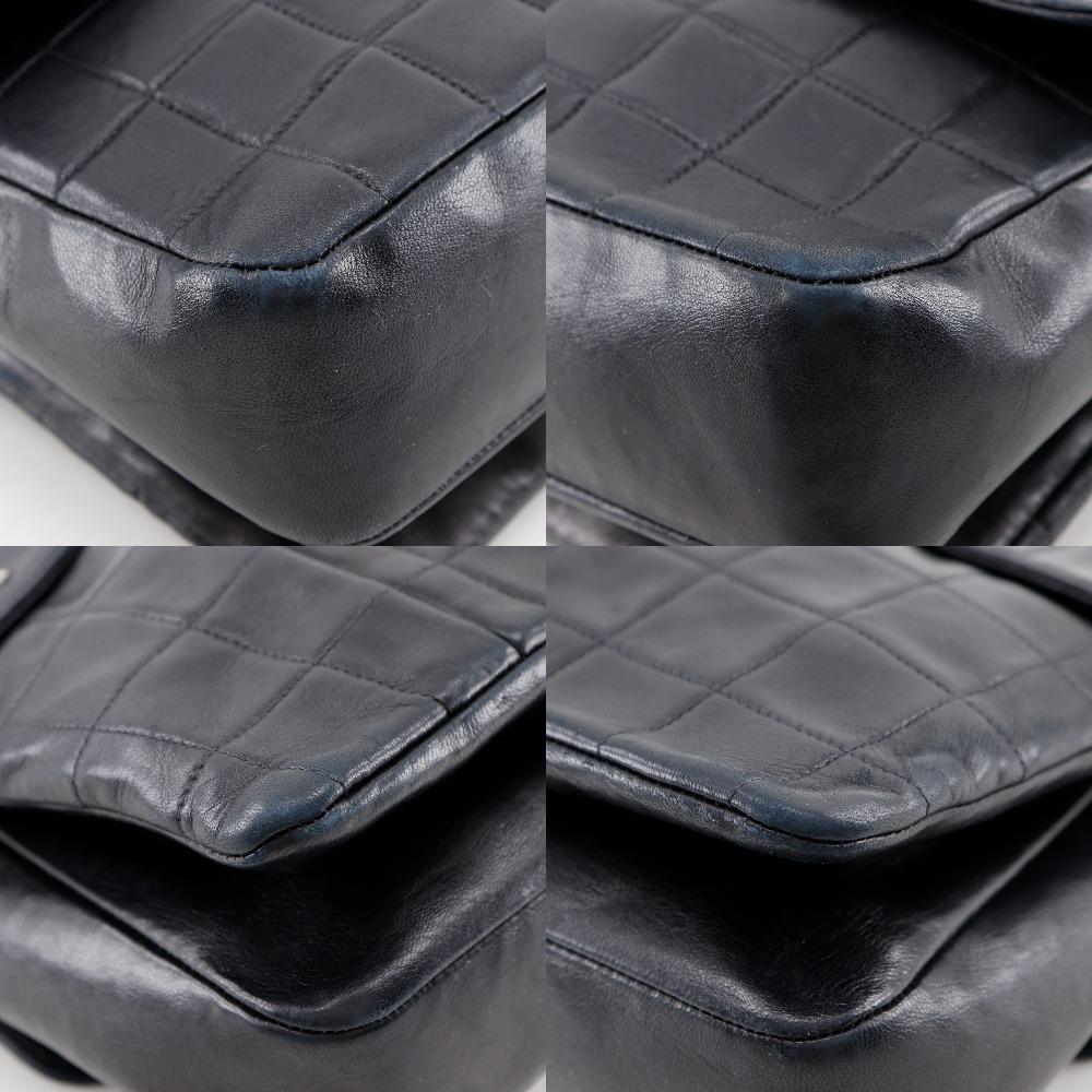 CHANEL 2.55 Chocolate Bar Shoulder Bag ChainShoulder vintage black lambskin Women Used