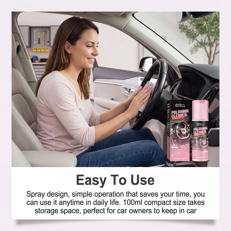 Auto Interior Polish Car Shine Cleaner Interior Detailer Spray Protective Color Fading Repair Automobile Care Detailing Spray For Leather Vinyl
