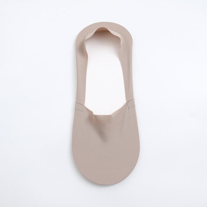 Men Summer Invisible Boat Socks Non-slip Ice Seamless Silicone Shallow Ankle Low Cut Short No Show Sock