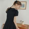 Deondeulob Dd_Frill Sailor Lace Collar Mini Dress_Black