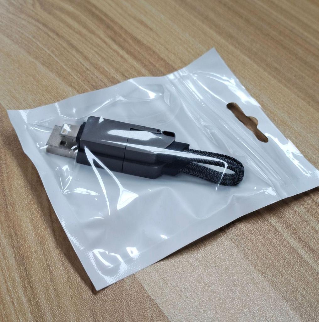 RWINEL 100W PD Fast Charging Zinc Alloy 6-in-1 Magnetic Keychain Data Cable