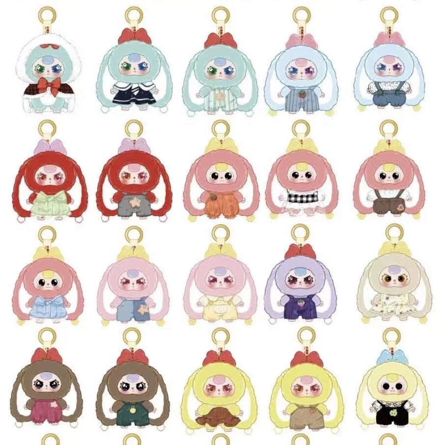 2025 New Original Baby Three Macaron v2 Macaron Little Rabbit Second Generation Blind Box Kawaii Plush Toy Diy Dress Up Doll