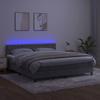 Maison Exclusive - Sommier à lattes de lit avec matelas LED Gris clair 180x200 cm