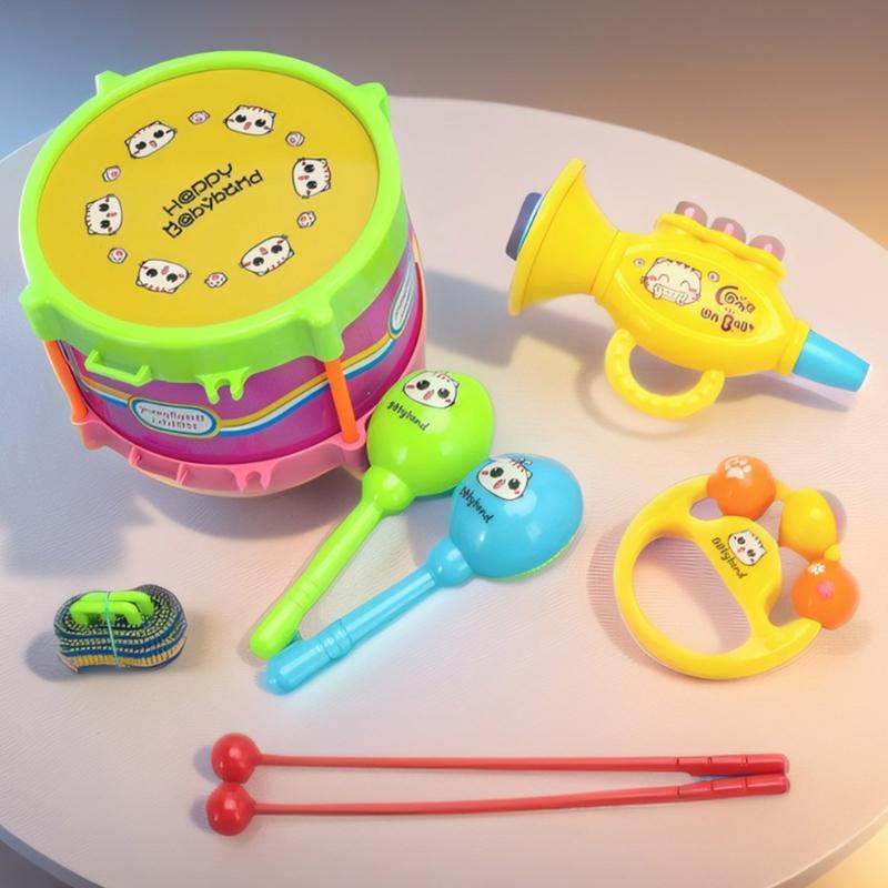 Musical Learning Toy For Baby Interactive Sand Hammer Drum Trumpet Auditory Hand Eye Coordination Music Instrument Toy