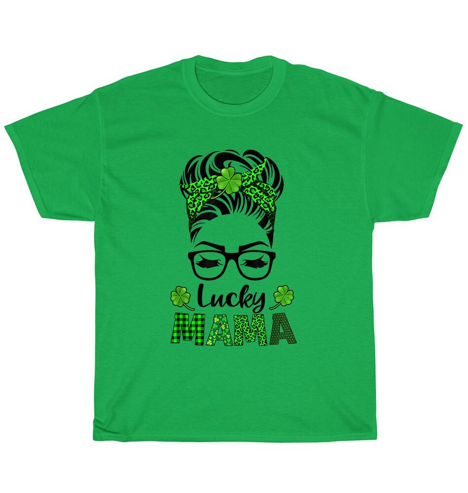 

НОВАЯ футболка Lucky Mama Mom Shamrock Clover С Днем Святого Патрика Унисекс Футболка Подарок L