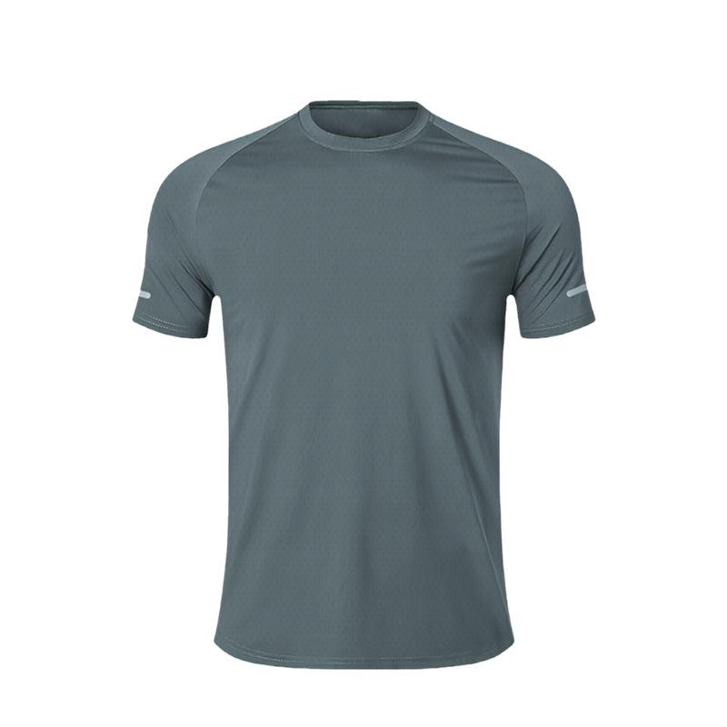 Men s Breathable Mesh Quick-Dry Sports T-Shirt XL серый 1130₽