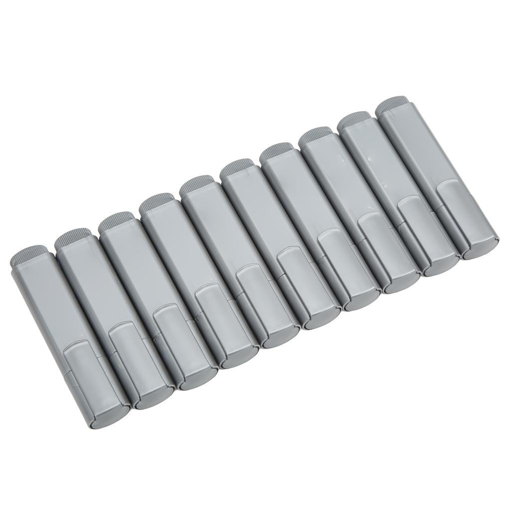 10Pcs Highlighter Metallic Color Odorless Uniform Color Ergonomic Design Stain Repellent Fadeless