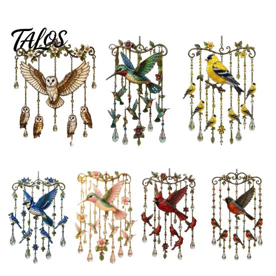 Nature-inspired Wind Chime Outdoor Bird Chimes, Decorative Hanging Pendants, Acrylic Garden Ornament Window Hangings for Porch Patio Decorations Cozy