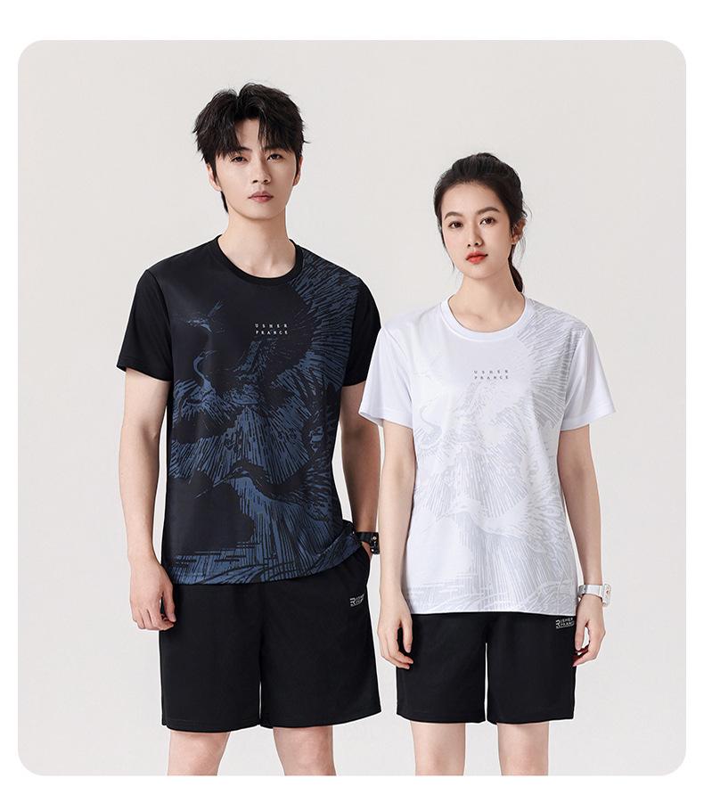 Unisex Quick-Dry Casual Summer Sportswear Set: Short Sleeve & Shorts for Football and Running