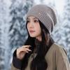 Knitted Thermal Hat Autumn and Winter Rabbit Fur Blended Women's Pullover Stacking Hat