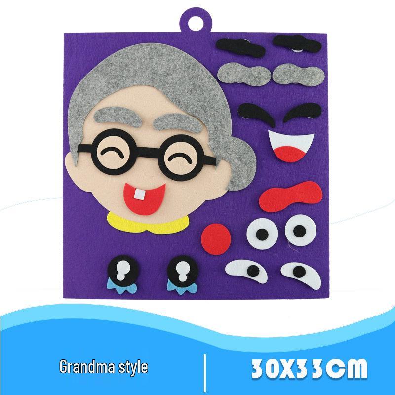 DIY Felt Facial Feature Puzzle for Kids - Expression Change Kit