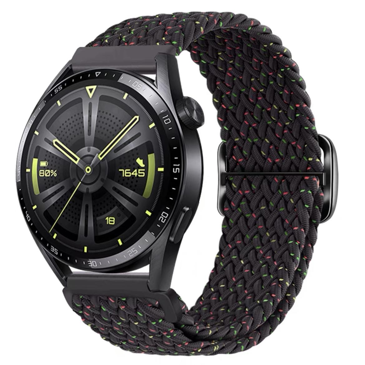 

Эластичный нейлоновый ремешок для Samsung Galaxy Watch 7 6 5 4 Classic 20 мм плетеный ремешок для Huawei Watch GT5 3 4Pro 22 мм браслет Strap width 22mm