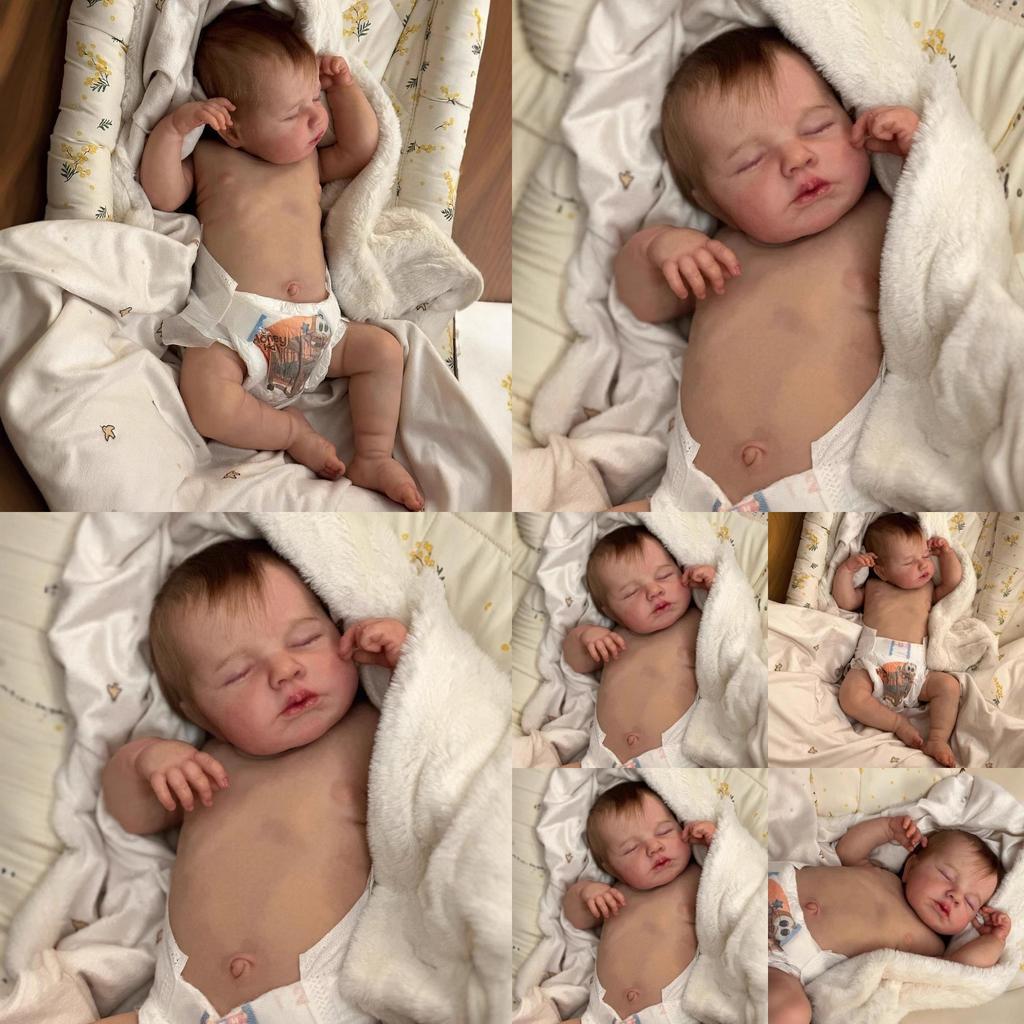 49cm Silicone Reborn Baby Doll With 3d Skin And Washable Body For Gift And Play