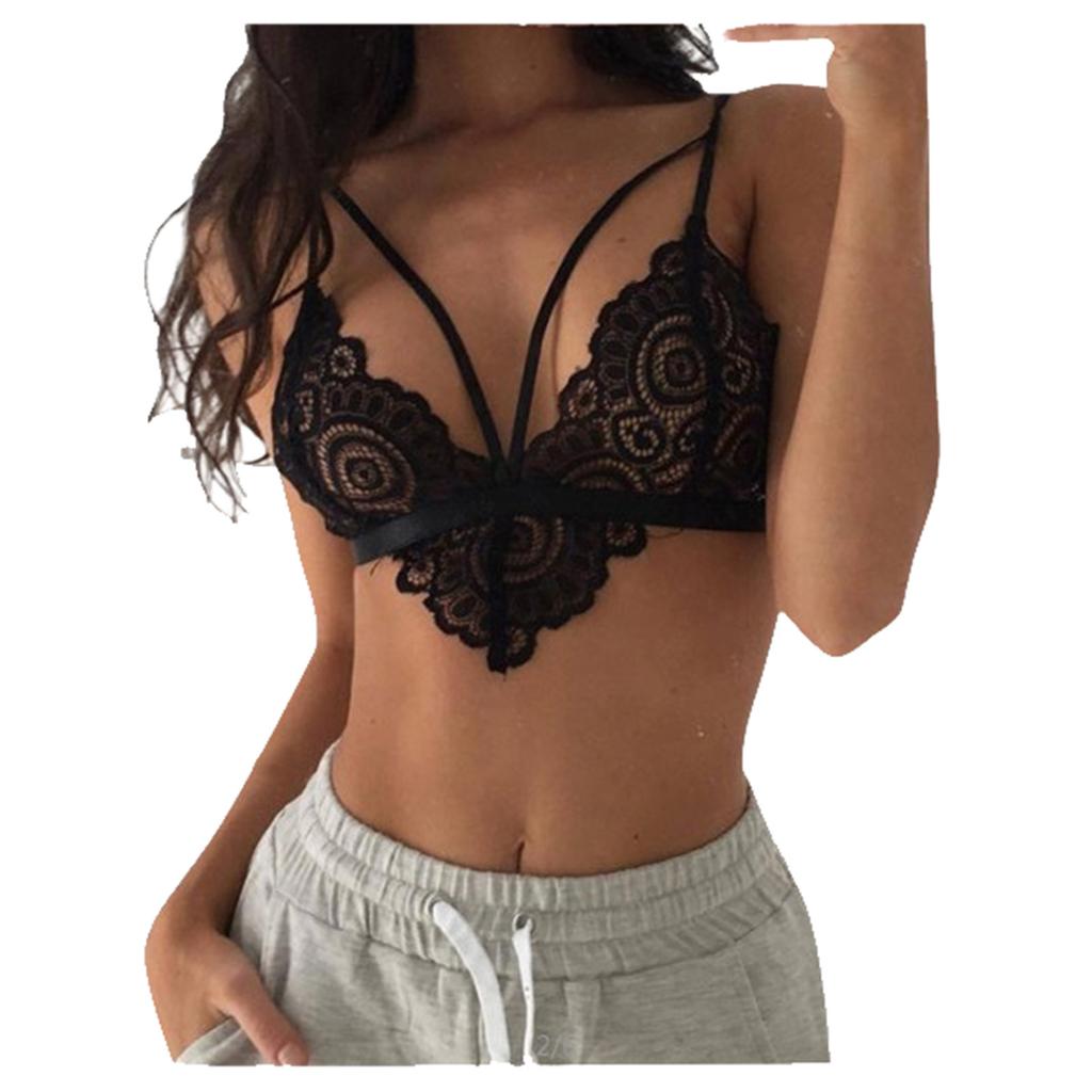 Women Lace Floral Bralette Bralet Bra Bustier  Cami Unpadded Tank