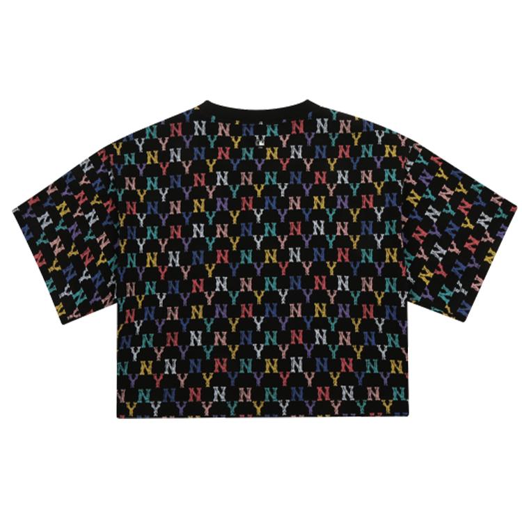 New MLB Crop Tops Women's Black 31TSWX131-50L