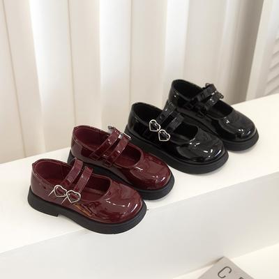 Girls Versatile Loafers Spring and Autumn New Little Girl Soft-soled Leather Shoes Bright Leather Princess Shoes Fashion Single Shoes Foreign Trade