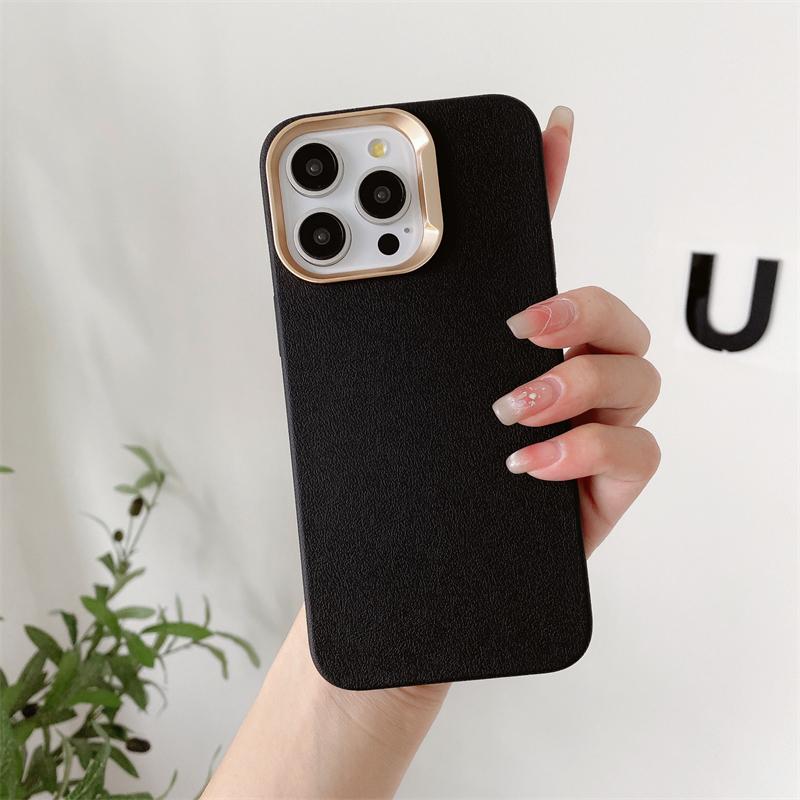 Luxury Candy Color Leather Texture Silicone Phone Case For iPhone 11 12 13 14 15 16 Pro Max Plus Matte Soft Shockproof Cover