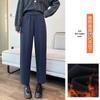 Women's Small Harem Pants - Autumn/Winter, 8/9 Length, Plus Velvet Thick Wool, Elastic Waist Casual Sweatpants