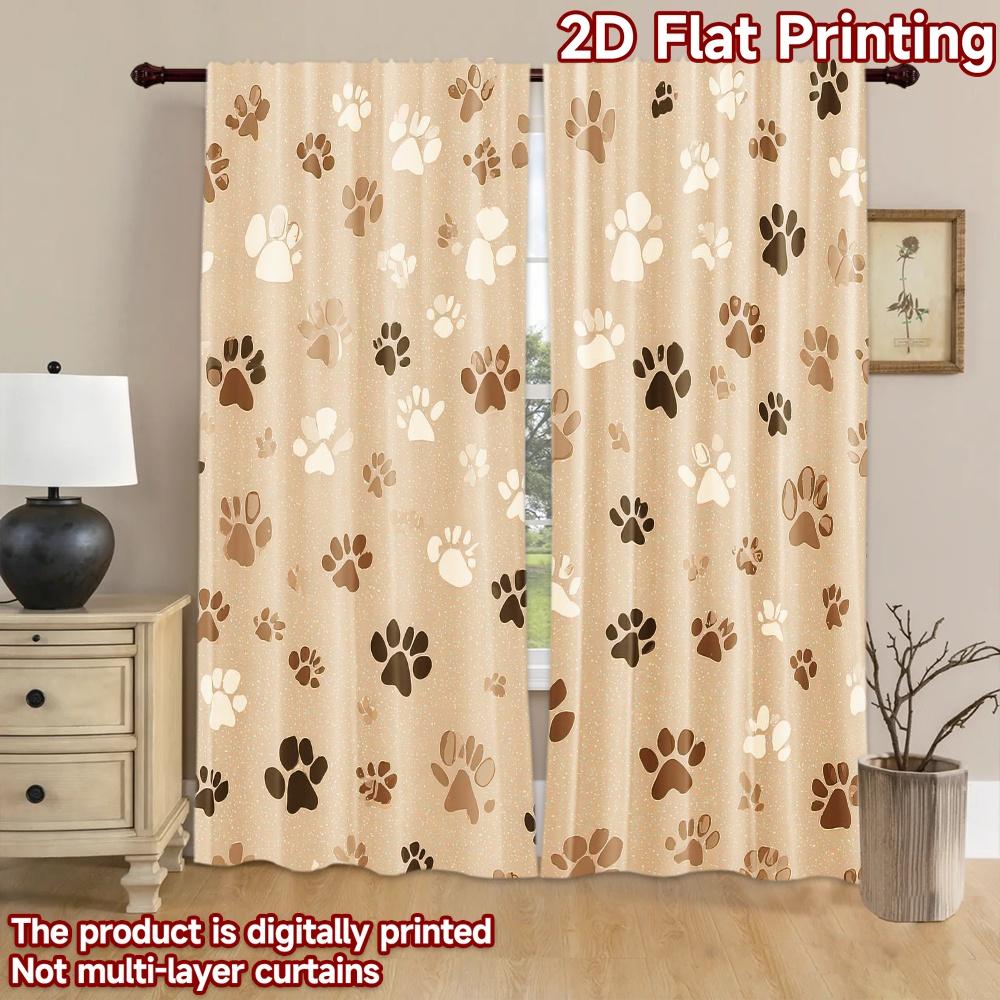 1pc 2D flat Photography Backdrop Photography Backdrop Brown Paw s 100% Polyester Anniversary for Home and party decorations for