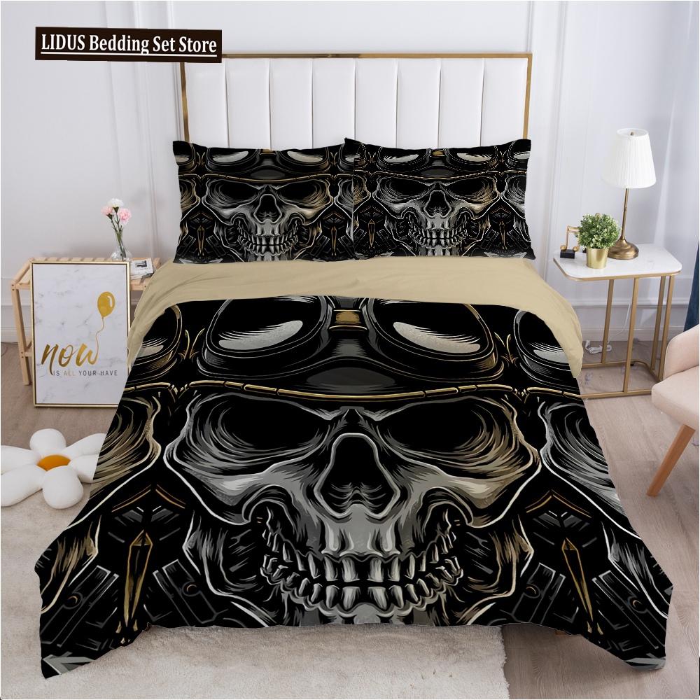 Set Copripiumino Teschio Urlo Horror 3D Misura Queen Set Biancheria da Letto Teschio di Zucchero Singolo Twin Full King Copripiumino Decorazione Camera da Letto
