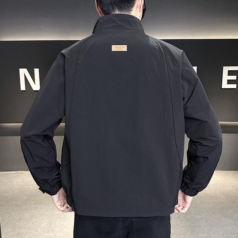 The Same Spring New Jacket Men'S Stand-Up Collar Tooling Military Fashion Coat Handsome Trend Casual Versatile Spring And Autumn