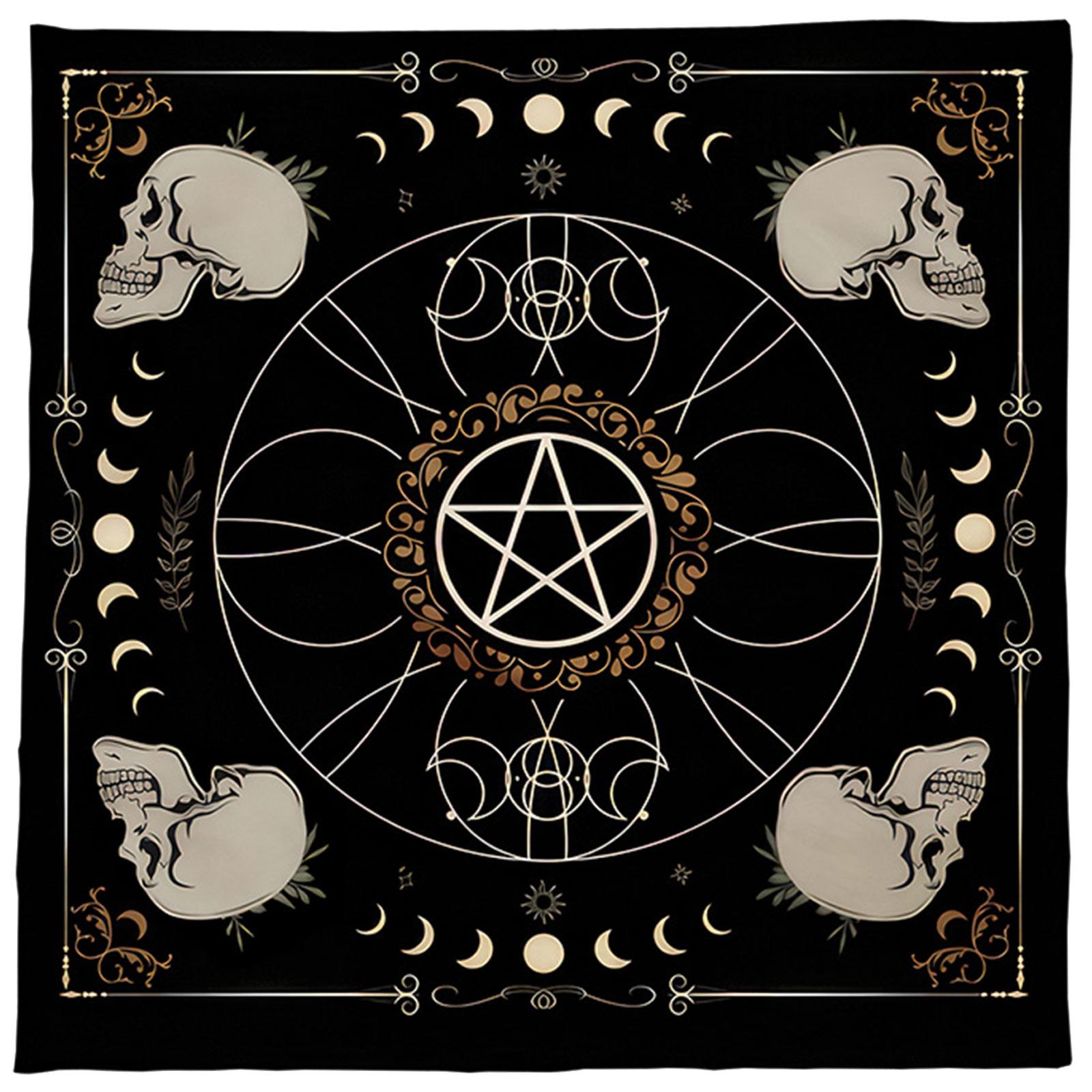 

Tarots Tablecloth Divinations Table Cover Astrology Oracles Board Game Mat Square Shape Pendulums Altar Table Deck Cloth 359 60x60cm