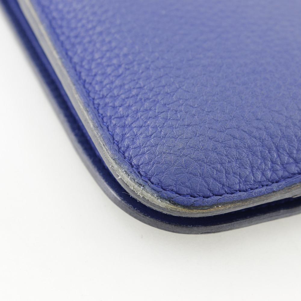 Hermes Dogon GM Purse Blue Togo Unisex Used