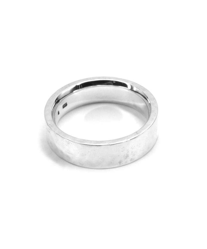 Lionheart Ring LH for Gift Hammered Flat Silver Size 19 Ring, 925,