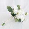 Artificial Flowers Bridal Bouquet for Bride, Rustic Wedding Bouquets for Bride Silk Round Artificial Wedding Flowers Bouquets