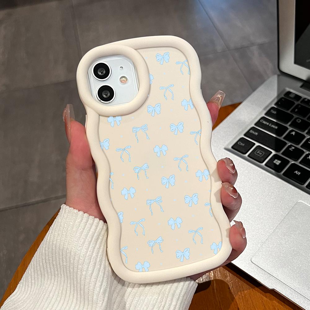 Malovaný vzor Big Wave Edge Měkký silikonový materiál Macaron Pouzdro na telefon Nárazuvzdorný ochranný gumový obal pro iPhone Huawei Honor Infinix Tecno